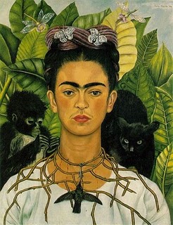 Frida with monkeys